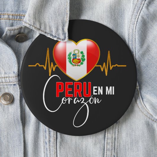 Peru en mi Corazon Peruvian Pride  Button (Beispiel)