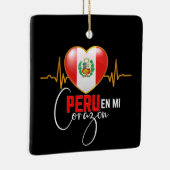 Peru en mi Corazon Peruvian Pride Keramikornament (Rechts)