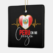 Peru en mi Corazon Peruvian Pride Keramikornament (Links)