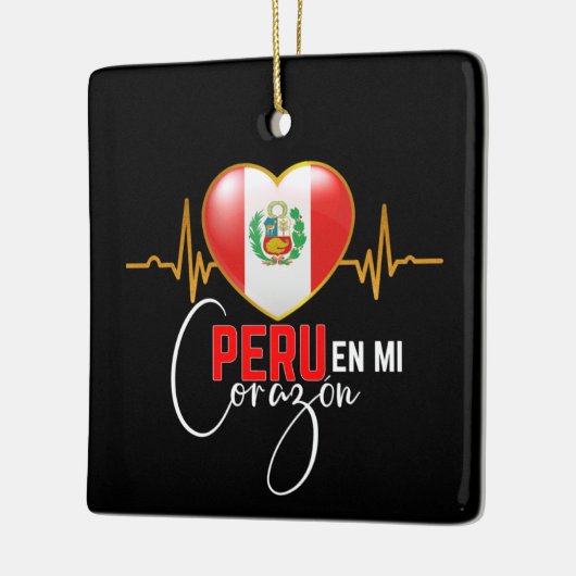 Peru en mi Corazon Peruvian Pride Keramikornament (Links)