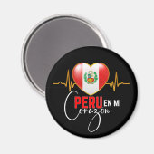 Peru en mi Corazon Peruvian Pride Magnet (Vorderseite/Rückseite)