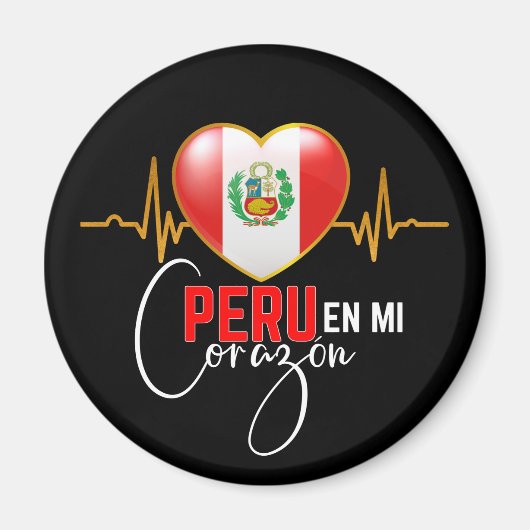 Peru en mi Corazon Peruvian Pride Magnet (Vorne)