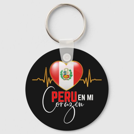Peru en mi Corazon Peruvian Pride Schlüsselanhänger (Vorderseite)