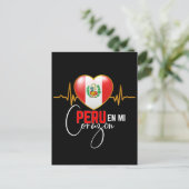 Peru en miCorazon Peruanischer Pride Postkarte (Stehend Vorderseite)