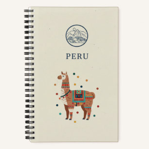 Peru-Erbe & Anden-Llama-Fotoarchiv-Journal Notizblock