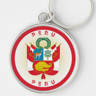 Peru-Erbe-Emblem Schlüsselanhänger
