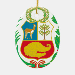Peru - Escudo Nacional (nationales Emblem) Keramik Ornament