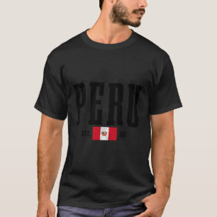 Peru Est 1821 Peruanische Flagge Roots Pride Peru T-Shirt
