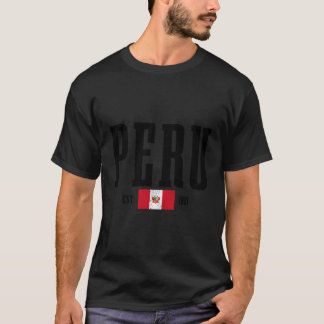 Peru Est 1821 Peruanische Flagge Roots Pride Peru T-Shirt