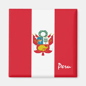 Peru Fahne & Südamerika Ferien-/Sportfans Magn Magnet (Vorne)