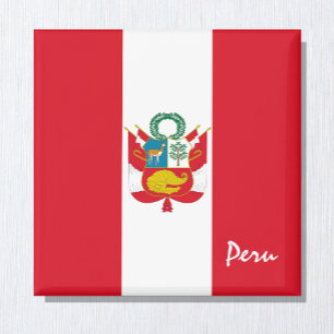 Peru Fahne & Südamerika Ferien-/Sportfans Magn Magnet