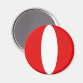 Peru Fisheye Flag Magnet (Vorderseite/Rückseite)