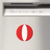 Peru Fisheye Flag Magnet (In Situ (Geschirrspüler))