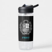 Peru-Fitness und peruanisches Wappen / Fahne Trinkflasche (Links)
