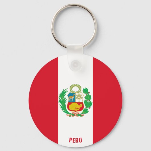 Peru Flag Charming Patriotic Schlüsselanhänger (Vorderseite)