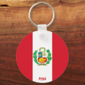 Peru Flag Charming Patriotic Schlüsselanhänger (Vorderseite)