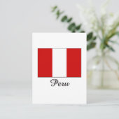 Peru-Flag-Design Postkarte (Stehend Vorderseite)