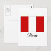Peru-Flag-Design Postkarte (Vorne/Hinten)