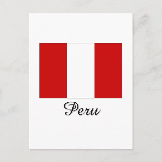 Peru-Flag-Design Postkarte (Vorderseite)