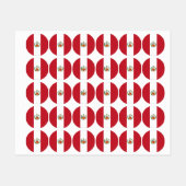 Peru flag etiketten (Blatt)