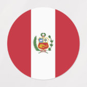 Peru flag etiketten (Design 2)
