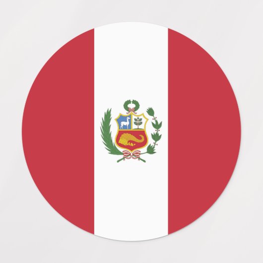 Peru flag etiketten (Design 1)