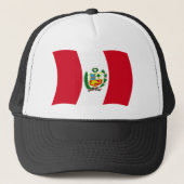 Peru Flag Hat Truckerkappe (Vorderseite)