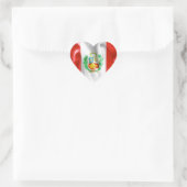 Peru Flag Heart Shaped Sticker (Tasche)