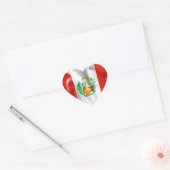 Peru Flag Heart Shaped Sticker (Umschlag)