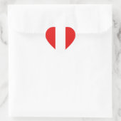 Peru Flag Heart Sticker (Tasche)