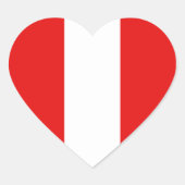 Peru Flag Heart Sticker (Vorderseite)
