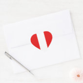 Peru Flag Heart Sticker (Umschlag)