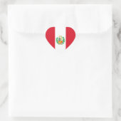 Peru Flag Heart Sticker (Tasche)
