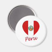 Peru Flag Herz Magnet (Vorderseite/Rückseite)