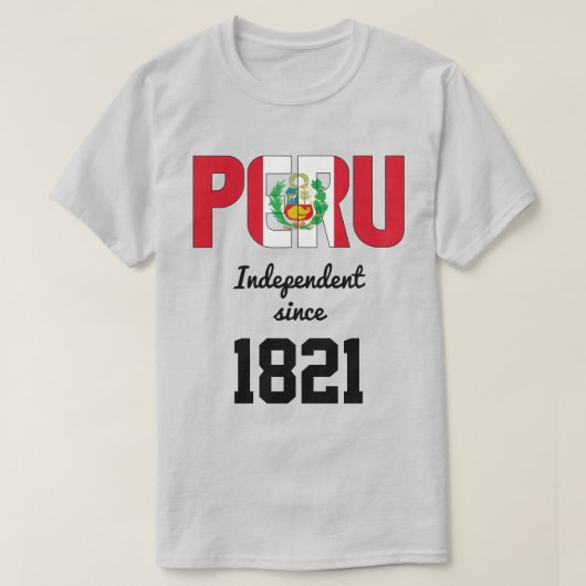Peru Flag Independence Celebration T-Shirt (Design vorne)