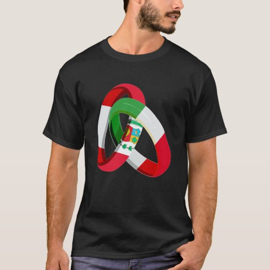 Peru Flag Italy Grown Ring Marriage Wedding T-Shirt (Vorderseite)