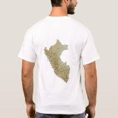 Peru-Flag + Karte + Text-T - Shirt (Rückseite)