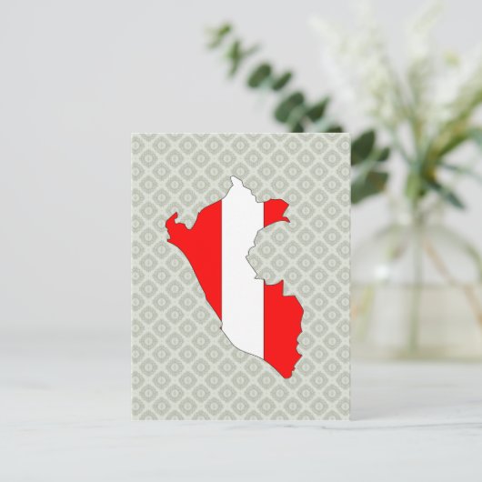 Peru Flag Karte Vollgröße (Stehend Vorderseite)