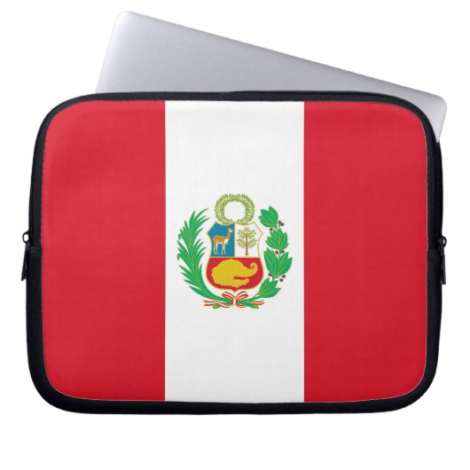 Peru Flag Laptop Sleeve (Vorderseite)