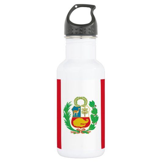 Peru Flag Liberty Flasche Edelstahlflasche (Vorderseite)