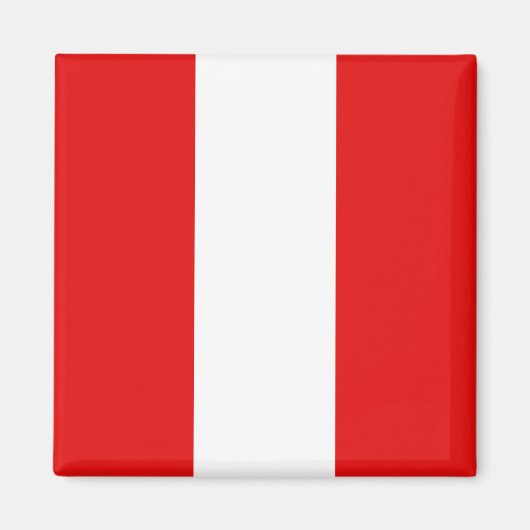 Peru Flag Magnet (Vorne)