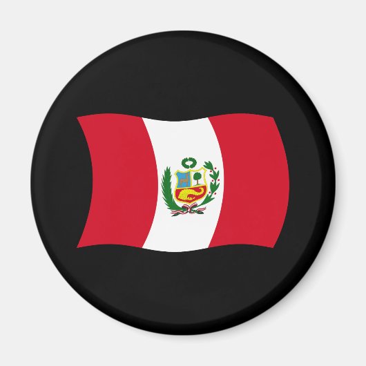 Peru Flag Magnet (Vorne)