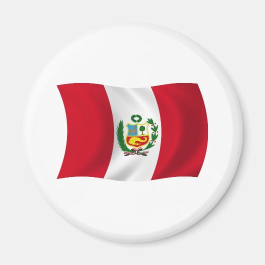 Peru Flag Magnet (Vorne)