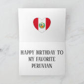 Peru Flag Patriotic Birthday Karte (Innenseite)