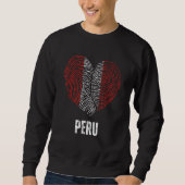 Peru Flag Peruvian Flag Peru DNA Peru Heart Sweatshirt (Vorderseite)