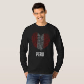 Peru Flag Peruvian Flag Peru DNA Peru Heart T-Shirt (Vorne ganz)