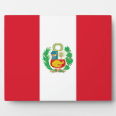 Peru Flag Plaque Fotoplatte (Vorderseite)