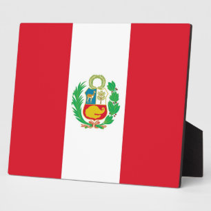 Peru Flag Plaque Fotoplatte