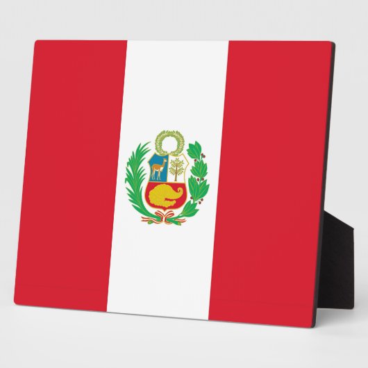 Peru Flag Plaque Fotoplatte (Seite)