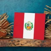 Peru Flag Plaque Fotoplatte (Seite)